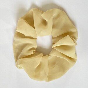 Handmade Yellow Chiffon Scrunchies